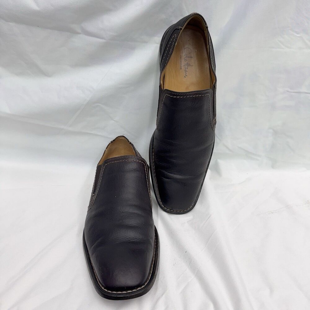 Cole Haan Collection Italy C05013 Brown Leather Square Toe Loafers Men’s 8.5 M
